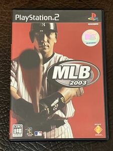 ★ 送料無料 PS2 野球ゲーム ★ MLB 2003 動作確認済 説明書付き ハガキ付き ★