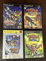 ★ 送料無料 PS2 アクション ★ ラチェット & クランク 1 + 2 + 3 + 4 RATCHET & CLANK 動作確認済 説明書付き 付属品は写真参照 ★_画像1