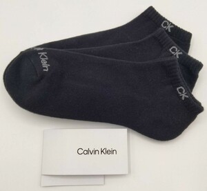 Calvin Klein(カルバンクライン) メンズソックス くるぶしソックス ブラック 3足セット 男性用靴下