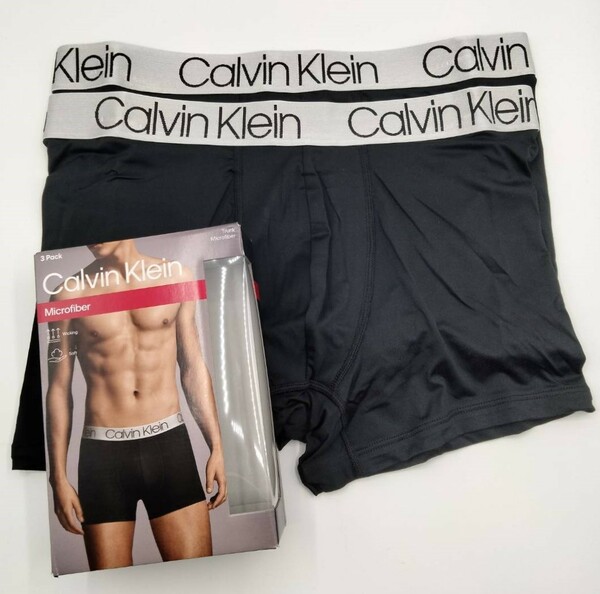 【Mサイズ】Calvin Klein(カルバンクライン) ボクサーパンツ ブラック 2枚組 メンズボクサーパンツ 男性下着 NP2213O