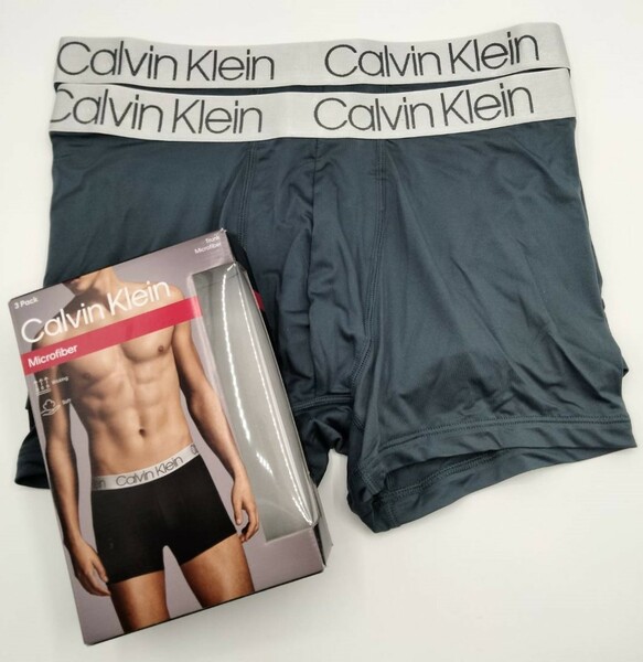 【Lサイズ】Calvin Klein(カルバンクライン) ボクサーパンツ グリーン 2枚セット メンズボクサーパンツ 男性下着 NP2213O