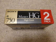SONY ソニーの βベータビデオテープMasterHG L-750×2巻 新品_画像2
