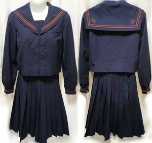 千葉県 松戸市立 河原塚中学校 制服 学生服/セーラー服/スクールパール/河原塚/nikke/茶2本ライン/大きいサイズ 