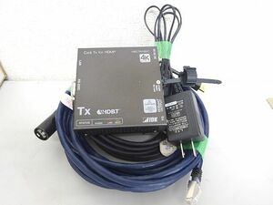 ②IDK 【HDC-RH100-C】 HDMI ツイストペアケーブル延長器 HDBaseT受信器 4K 配線付き USED