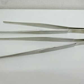 舌圧子 鉗子立て ピンセット 注射器ケース 持針器 17点まとめて 医療用 ステンレス SHINSEIの画像8