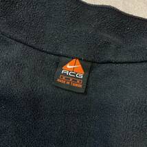 NIKE ACG ナイキ エーシージー ワンポイント刺繍 フリースジャケット メンズ Mサイズ ブラック_画像8