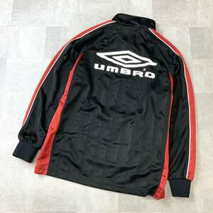 umbro アンブロ ビッグロゴ ジャージ トラックトップ メンズ Mサイズ ブラックレッド