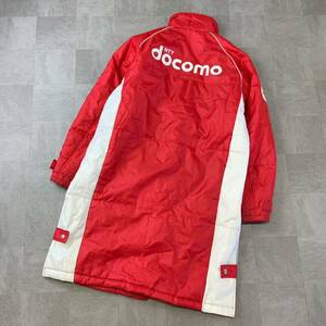  ultra rare hard-to-find not for sale NTT docomo DoCoMo cotton inside bench coat men's M size red white 