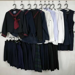 セーラー服 ブラウス スカート ジャンパースカート キッズ含む 1円 中古 学生服 浮羽中学 徳島藍住南小学校 セット 詰合わせ 39CS-170 DF