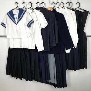 セーラー服 ブレザー コート ブラウス スカート ジャンスカ 1円 中古 厚木西高校 唐津第五中学 球磨中学 セット 詰合わせ 39CS-366 DF