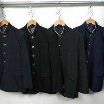 メンズ 学ラン 学生服 155A～175A 無地 1円 中古 制服 平塚工科高校 長崎桜が原中学 佐賀小城中学 10枚 セット 詰合わせ 39CS-375 DF_画像4