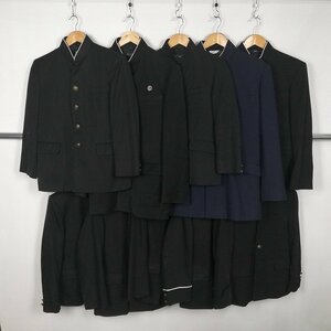 メンズ 学ラン 学生服 表に刺繍あり B体×1 サイズいろいろ 無地 1円 中古 学生服 沼津西高校 志免中学 10枚 セット 詰合わせ 39CS-335 DF