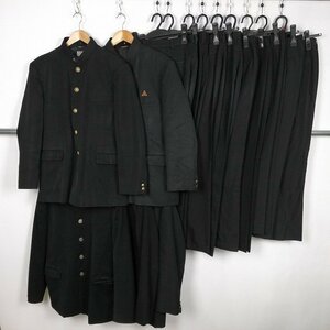 メンズ 学ラン 学生服 学生ズボン 夏ズボン3枚 B体2枚 無地 黒 1円 中古 久留米大附設中学高校 佐賀鹿島高校 セット 詰合わせ 39CS-407 DF