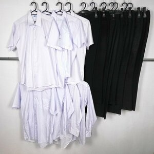 メンズ 学生ズボン 夏ズボン4枚 シャツ 1円 中古 制服 学生服 セット 詰合わせ 39CS-421 DF