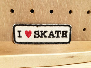 I LOVE SKATE 刺繍 ワッペン パッチ