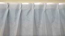 新品 防炎エコミラーレースカーテン １００X１９８cm ２枚組 遮熱 断熱 ホワイト 葉_画像2