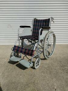ナビス アズワン 車椅子 ワイド設計 45cm 自走式 アルミ製 介助ブレーキ付き NWC-100AL