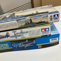 【送料無料】ハセガワ タミヤ アオシマ 陸奥/P-38J ライトニング バージニアマリー/グラマン F4F-4 プラモデル 未組立 ジャンク扱い_画像6