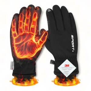  outdoor glove protection against cold gloves 3Msinsa rate * warm reverse side nappy smartphone correspondence water repelling processing thick touch panel correspondence . manner waterproof man and woman use black 