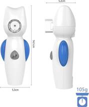 吸入器 ネブライザー 超音波メッシュ式 音楽機能 薬液用 霧化 コンパクト 喘息用 薬液 保管ケース付き 吸入マスクとマウスピース付き_画像6