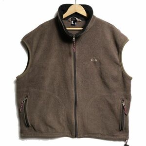 90's USA made EMS fleece the best light brown group × black (XL) Brown × black Logo embroidery 90 period America made old tag Old outdoor Pola Tec 