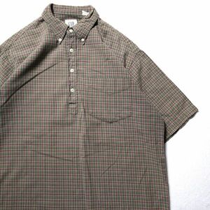 90's 00's ギャップ GAP チェック柄 ボタンダウン プルオーバー コットンシャツ (M)90年代 00年代 旧タグ オールド 白タグ