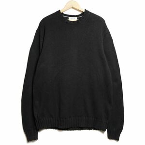 00's オールドネイビー クルーネック コットン ニットセーター 黒 (XL) ブラック 無地 00年代 旧タグ ギャップ OLD NAVY GAP 2003年製 Y2K