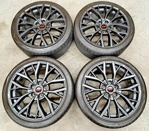 【美品】スバル WRX STI 後期 純正 19インチ 8.5J ホイールタイヤ 4本セット ADVAN SPORT 245/35R19 レヴォーグ GVB VAB GR 114.3 ブレンボ