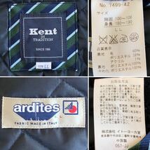 ケント【イタリア製 超希少サイズ XL】Kent ピーコート Pコート ネイビー 紺 LL ardites ロゴボタン ウール混 ボア キルティング 裏地_画像10