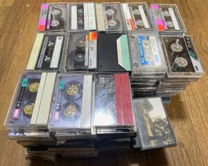 当時物　中古　カセットテープ　その2　AXIA/ソニー/DENONなど　135本　まとめて　大量　検；ハイポジ　記録媒体　昭和レトロ　ビンテージ