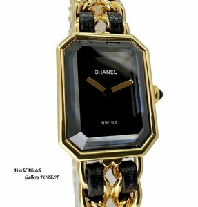 [ Chanel CHANEL* Premiere XL]H0001 used lady's wristwatch quarts Gold Plate × leather * exterior has been finished *