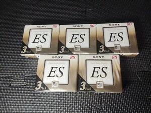 SONY MD 高音質ミニディスク「ES」シリーズ　80分 未使用未開封 3枚組×5パック　パケットポスト発送