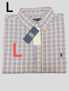 新品POLO Ralph Laurenスリムフィット ( L )サイズ長袖シャツ日本未入荷100%コットンシャツです。