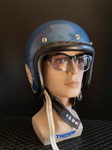 vintageレア50sヴィンテージ60sマックホール稀少mchalスピードウェイspeedwayヘルメットhelmet1960年代originalペイント青AMAジェットヘル