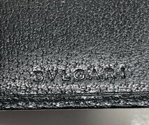 BVLGARI ブルガリ 二つ折り 財布 ロゴマニア 札入れ レザー 黒 ブラック メンズ_画像5
