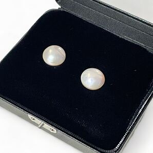 マベパール 真珠 おまとめ 2点 ケース付き 13㎜ ルース 裸石 半円 宝石 ジュエリー アクセサリーの画像1