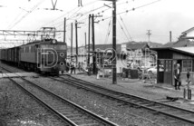 R0006-7【古い 鉄道 白黒 モノクロネガ】35mm 5コマ◇昭和40年代～50年代 EF60 EF58 ※鉄道 駅 電車 列車 蒸気機関車_画像1