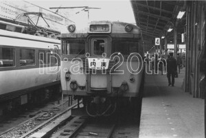 R0006-1【古い 鉄道 白黒 モノクロネガ】35mm 6コマ◇昭和40年代～50年代 急行内房 急行犬吠 急行水郷 急行外房 ※鉄道 駅 電車 列車