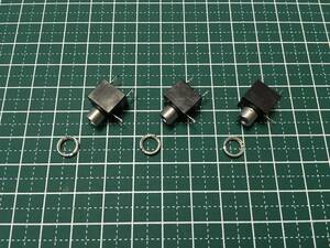 【新品】3.5mm モノラルミニジャック 3個セット 自作用・修理用に_ミニJACK3.5mmモノラルx3_【追跡有り】