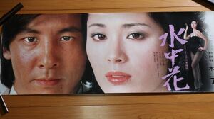 ☆TBSテレビ番組宣伝ポスター『水中花』松坂慶子/近藤正臣　103×36　当時もの　F0573