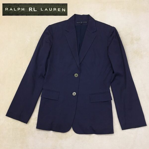 RL RALPH LAUREN ラルフローレン 紺ブレ ジャケット ブレザー テーラード シングル 総裏 センターベンツ レディース 9号 インパクト21