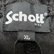 １円　【極漆の贅艶】Schott ショット　ロゴ総柄　ワンスター　スラックス　ジャージー素材　ストレッチ　ブラック　XLサイズ　新品未使用_画像10