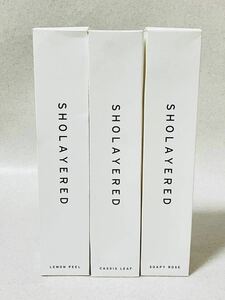 3本セット/SHOLAYERED FRAGRANCE レイヤードフレグランス ルームディフューザー /レモンピール/カシスリーフ/ソーピーローズ 100ml