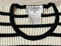 1000円～！正規品 98p シャネル CHANEL ココマーク リブニット カットソー ヴィンテージ 送料一律料金230円_画像4