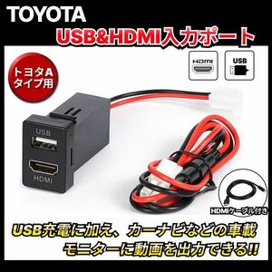 ハイエース 200系 トヨタ Aタイプ HDMI USB ポート スイッチ ホール パネル スマホ ナビ 充電器 (0)