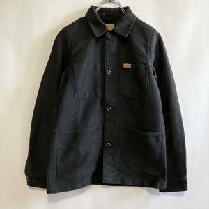 Carhartt カバーオール ワークジャケット モールスキンジャケット ブラック カーハート コットン ジャケット 1スタ 1円スタート 古着