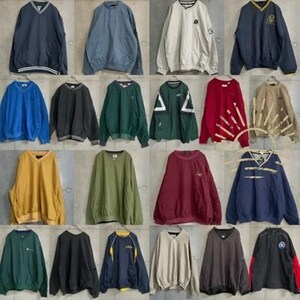 20着 ナイロンプルオーバージャケットMIX Men's M~XL US古着 ゴルフ スポーツプルオーバー 検品済 SRC古着卸 セットまとめ 卸売り