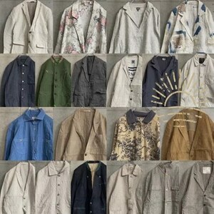 20着 リネンジャケットMIX Men's L~XL ユーロ古着 US古着 リネンテーラード 検品済 SRC古着卸 セット まとめ売り 仕入れ 卸売り