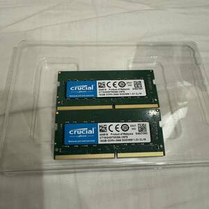 ノートPC用メモリ クルーシャル Crucial by Micron CT16G4SFS8266 16GB KIT(8GB×2) DDR4-2666 260pin SO-DIMM