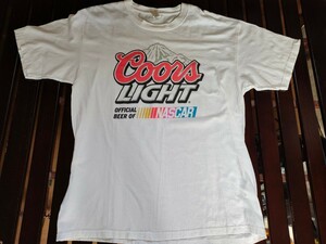 ビンテージ。NASCAR　Coors LIGHT Tシャツ　XL anvilボディ